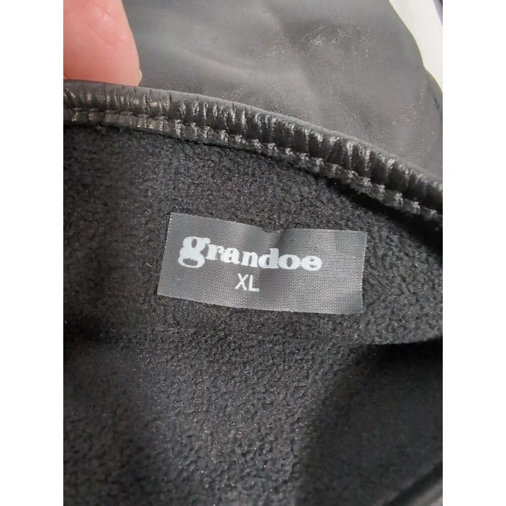 GRANDOE BLACK LEATHER DRIVING GLOVES WOMEN'S SIZE XL CLASSIC NEW